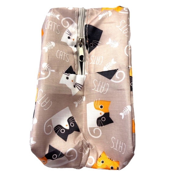 Insulated Kitty Cat Lunch Bag Tropical Container School Work Travel Picnic Light - Picture 10 of 14